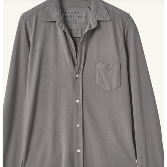 Frank & Eileen Barry Cotton Knit Button-Up Shirt Size Small - Picture 2 of 4